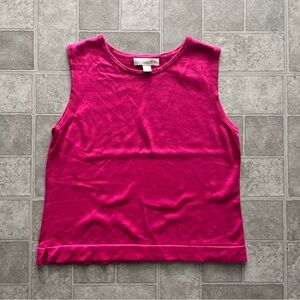 Hot Pink Knit Tank Top Womens Large